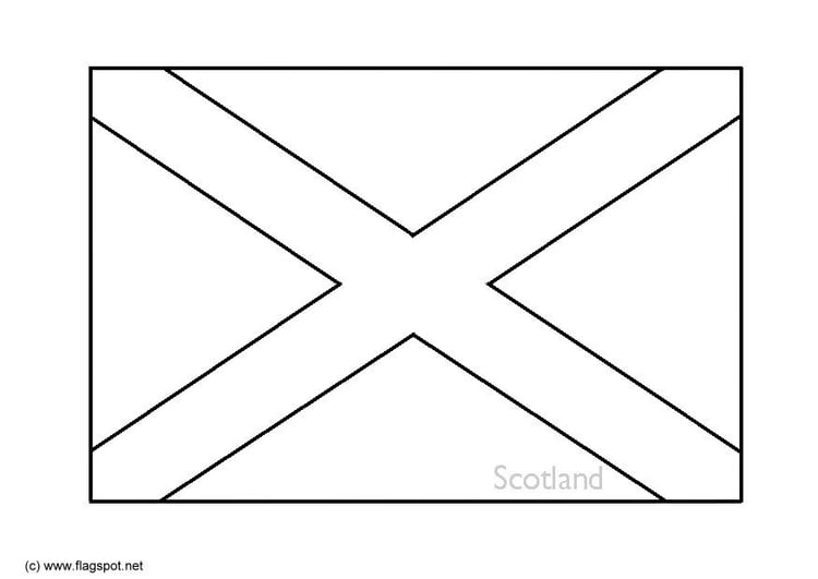 Coloring page flag Scotland