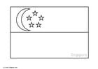 Coloring page flag Singapore