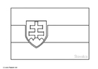 Coloring pages flag Slovakia