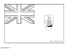 Coloring pages flag St Helena