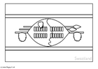 Coloring page flag Swaziland