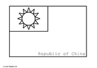 Coloring pages flag Taiwan