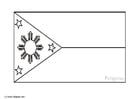 Coloring pages flag the Philipines