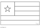 Coloring page flag Togo