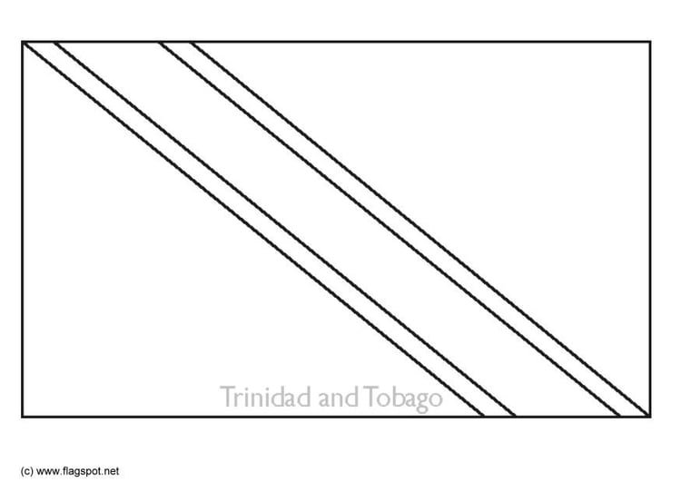 Coloring page flag Trinidad and Tobago