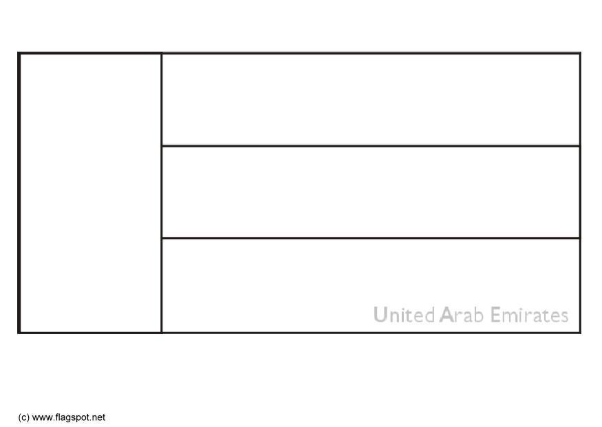 Coloring page flag United Arab Emerates