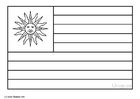 Coloring pages flag Uruguay