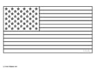 Coloring pages flag USA
