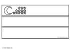 Coloring pages flag Uzbekistan