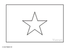 Coloring pages flag Vietnam