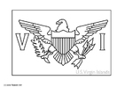 Coloring pages flag Virgin Islands USA