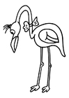 Coloring page flamingo