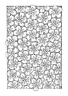 Coloring page floral pattern