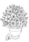 Coloring pages flower bouquet