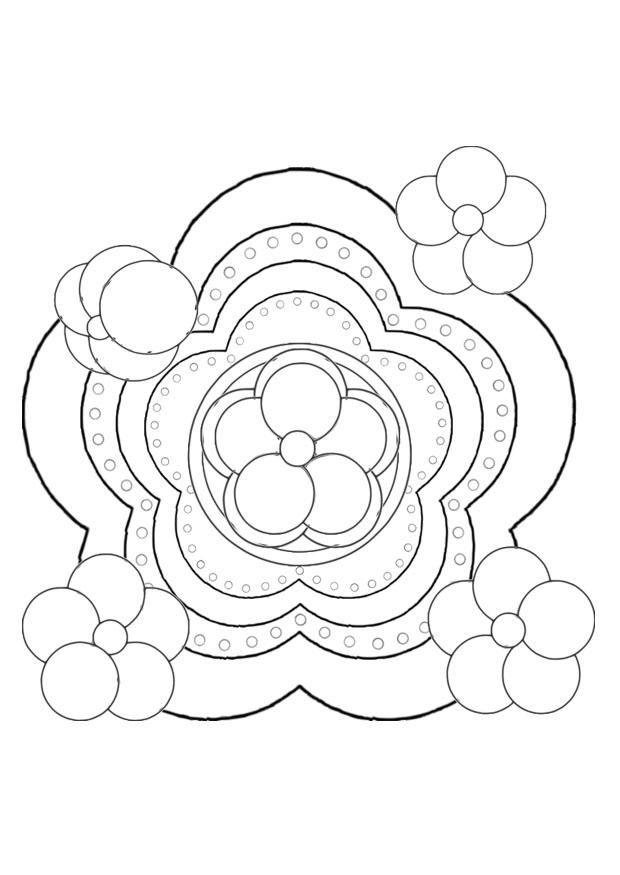 Coloring page flower