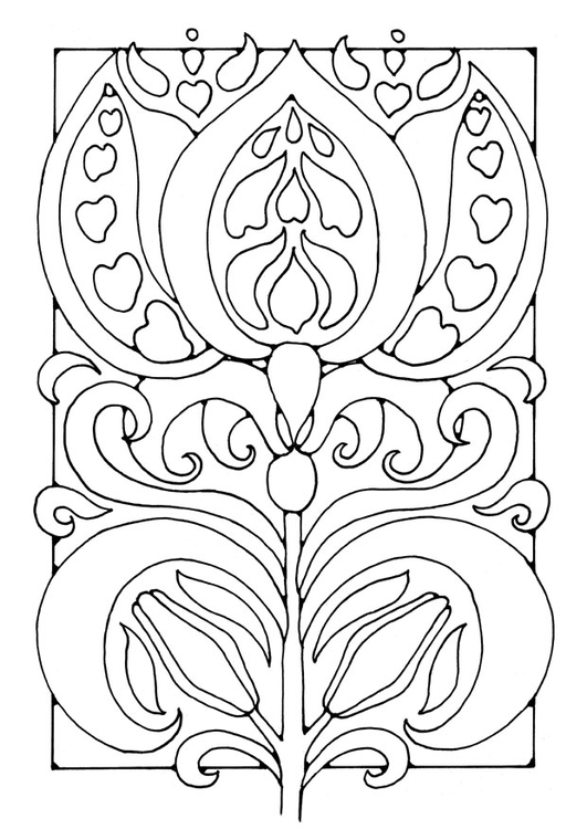 Coloring page flower