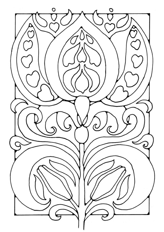 Coloring page flower