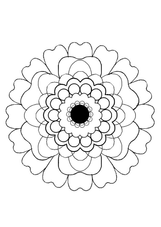 Coloring page flower