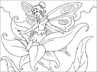 Coloring page flower fairy