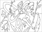 Coloring page flower fairy