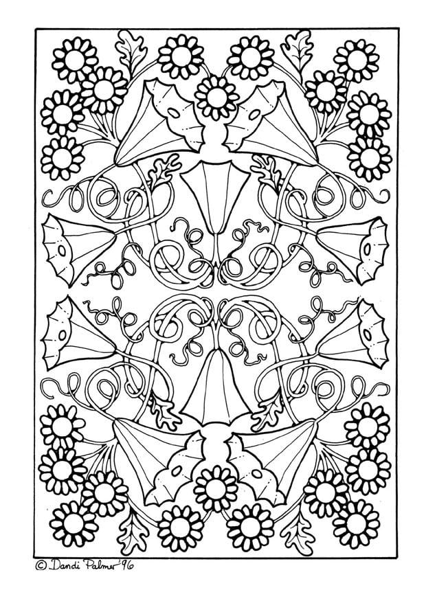 Coloring page flowers