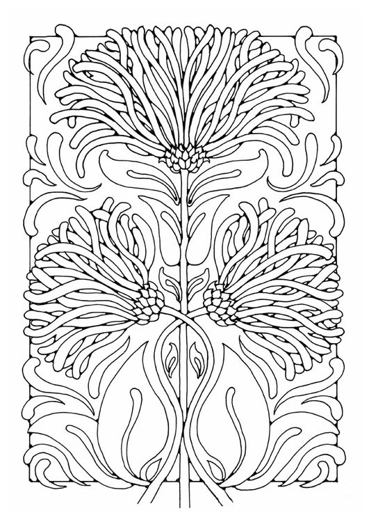 Coloring page flowers