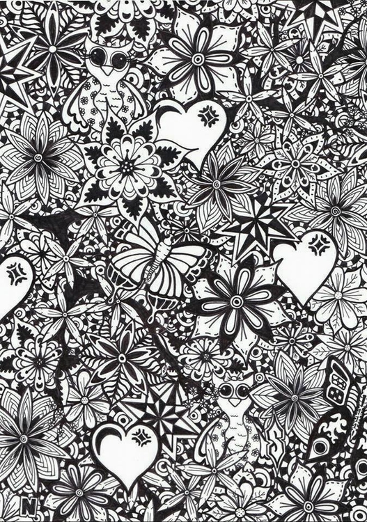 Coloring page flowers