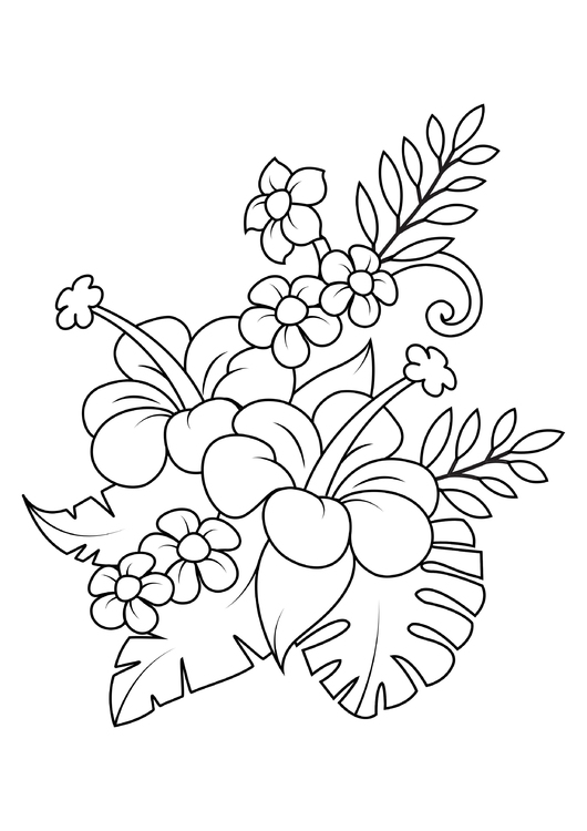 Coloring page flowers