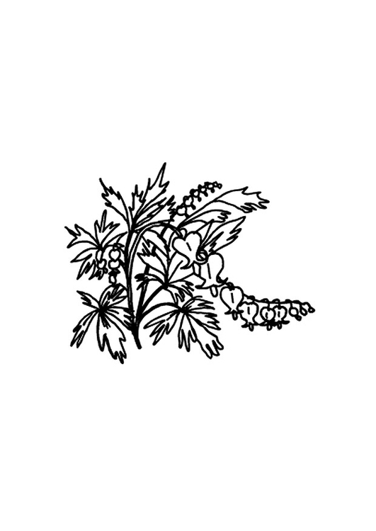 Coloring page flowers