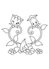 Coloring pages flowers heart