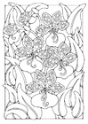 Coloring page flowers