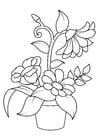 Coloring page flowers