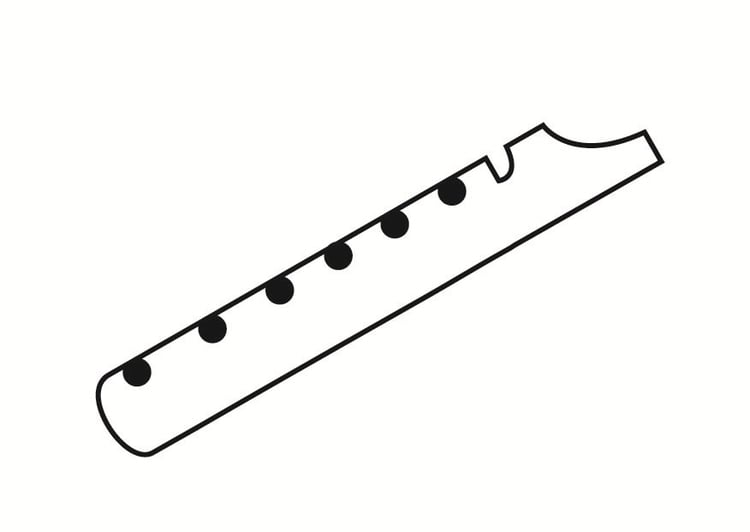 Coloring page flute