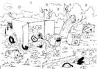 Coloring pages fly-tipping