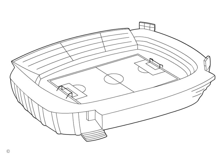 Coloring page football stadium