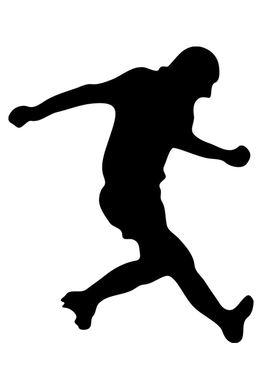 Coloring page footballer