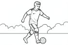 footballer in action