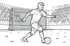 Coloring page footballer messi