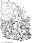 Coloring pages forest fairy