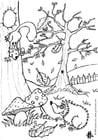 Coloring pages forest