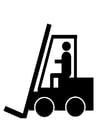 Coloring page forklift 