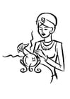 Coloring pages fortune teller