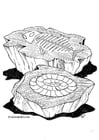 Coloring page fossil