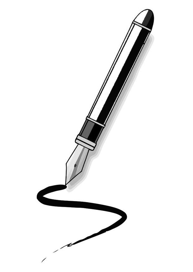 Coloring page fountain pen