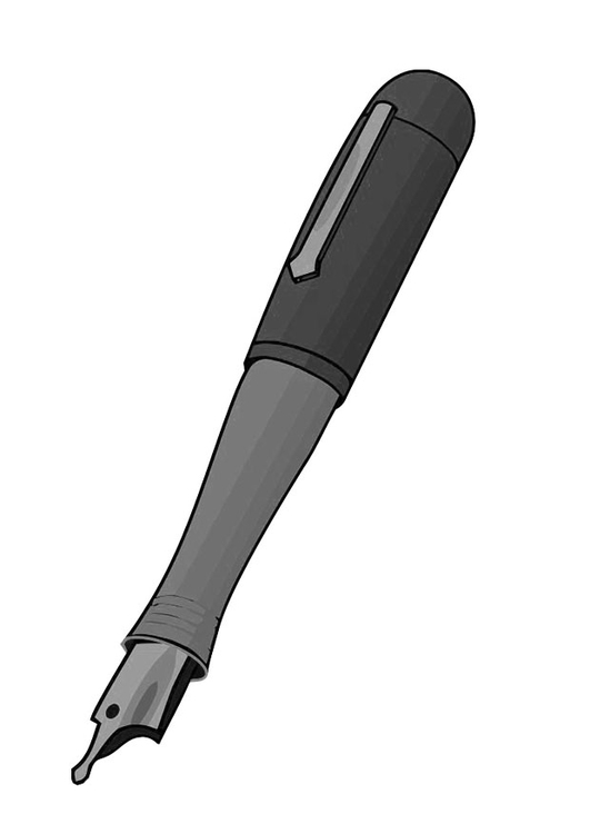 Coloring page fountain pen