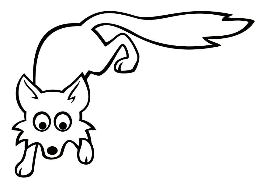 Coloring page fox