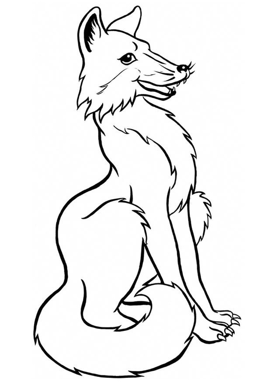 Coloring page fox