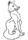 Coloring page fox