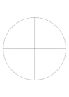 coloring-page fracture - 4 parts