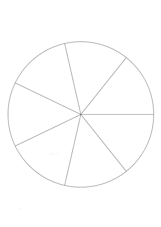 Coloring page fracture - seven parts